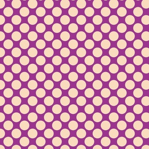 Polka dot (2") - purple, cream (ST2021PD)