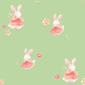 Cute bunny ballerina