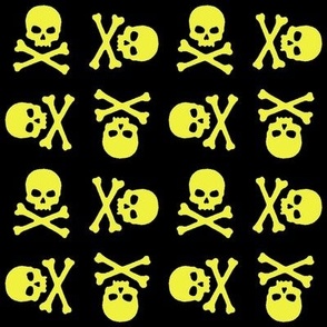 Skull and Crossbones multi-direction Yellow