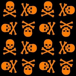 Skull and Crossbones multi-direction Orange