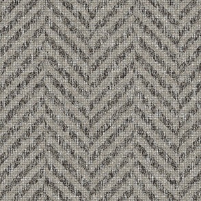 Woolen Tweed Herringbone Fabric Umbra