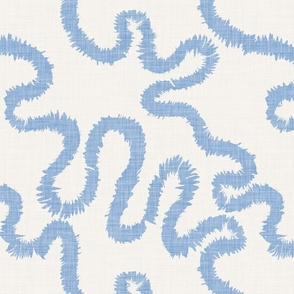 rough squiggle // bluebell blue