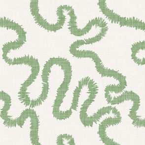 rough squiggle // forest shade green
