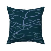 Warm Minimalism calming water reflections curved lines: ocean blue