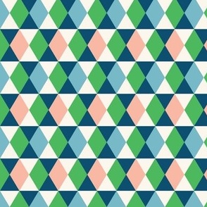 Space Geometrics, frog green and pastel mix