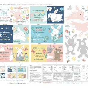CUT & SEW EASTER BUNNY BOOK WITH PLUSHIES