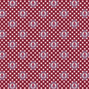 gingham with floral motif