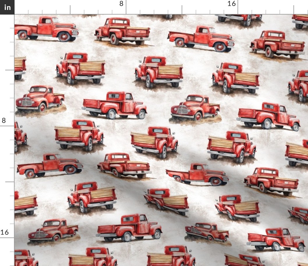 Bigger Old Red Vintage Classic Pickup Trucks copy