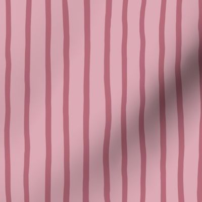 M - Dusky Pink Soft Pinstripe - Light Blush Contemporary Sketchy Stripe Wallpaper