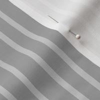 M - Slate Gray Soft Pinstripe - Warm Pewter Grey Contemporary Sketchy Stripe Wallpaper