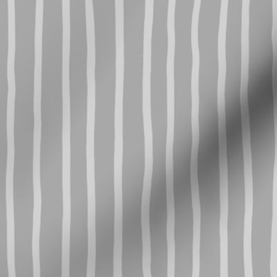 M - Slate Gray Soft Pinstripe - Warm Pewter Grey Contemporary Sketchy Stripe Wallpaper