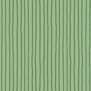 M - Sage Green Soft Pinstripe - Bright Matcha Contemporary Sketchy Stripe Wallpaper