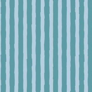 (Small)  Vertical irregular hand drawn stripes - light steel with cadet blue