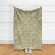  Medieval Fleur De Lis Antique Checkerboard | Olive Green | Rustic French Tuscan Rococo