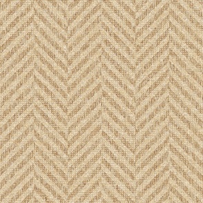 Woolen Tweed Herringbone Fabric Sand