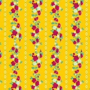 Adele Floral in Yellow and Red (mini print)