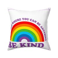 Be Kind Square Panel 18x18 Rainbow Pride 