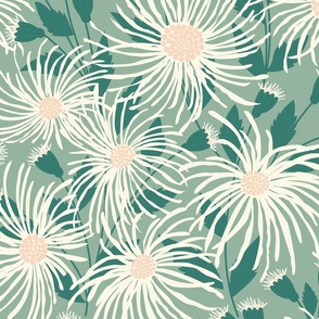 Flossflower_White Green