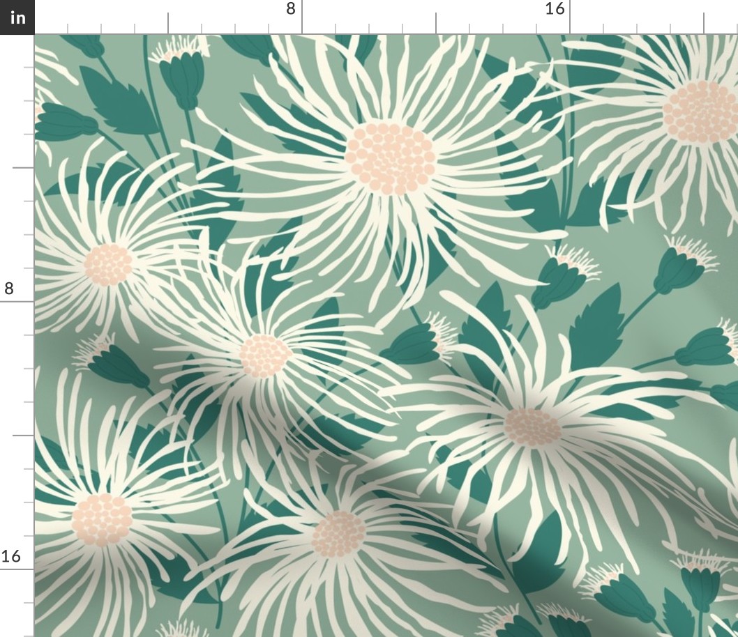 Flossflower_White Green