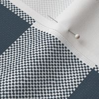 Giant Gingham Check, dark gray (jumbo) - faux weave 3" squares