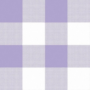 Giant Gingham Check, soft lilac (jumbo) - faux weave 3" squares