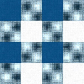 Giant Gingham Check, dark blue (jumbo) - faux weave 3" squares