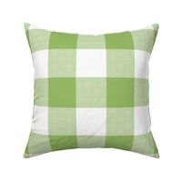 Giant Gingham Check, apple green (jumbo) - faux weave 3" squares