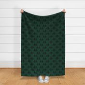 (Medium) Tumbling stars “Scribbled diamond cubes” in dark green and greens