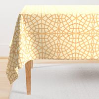 Moroccan Ornate Grid Pattern Tan - Large Scale