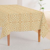 Moroccan Ornate Grid Pattern Tan - Large Scale