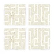 Maze Warm Minimalism  warm white limestone wallpaper