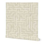 Maze Warm Minimalism  warm white limestone wallpaper