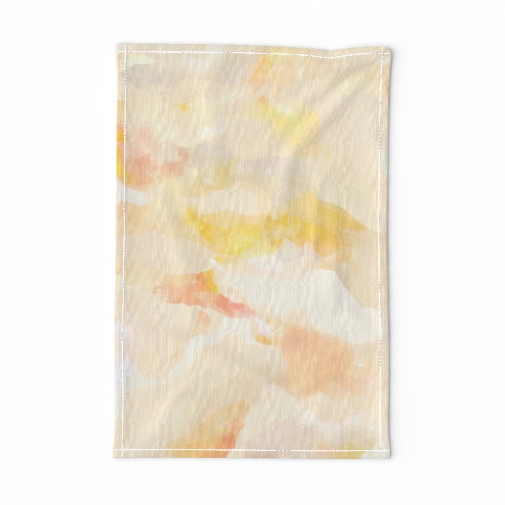 Hawaiian Sunrise Warm Minimalism Clouds by kedoki in watercolor half drop final