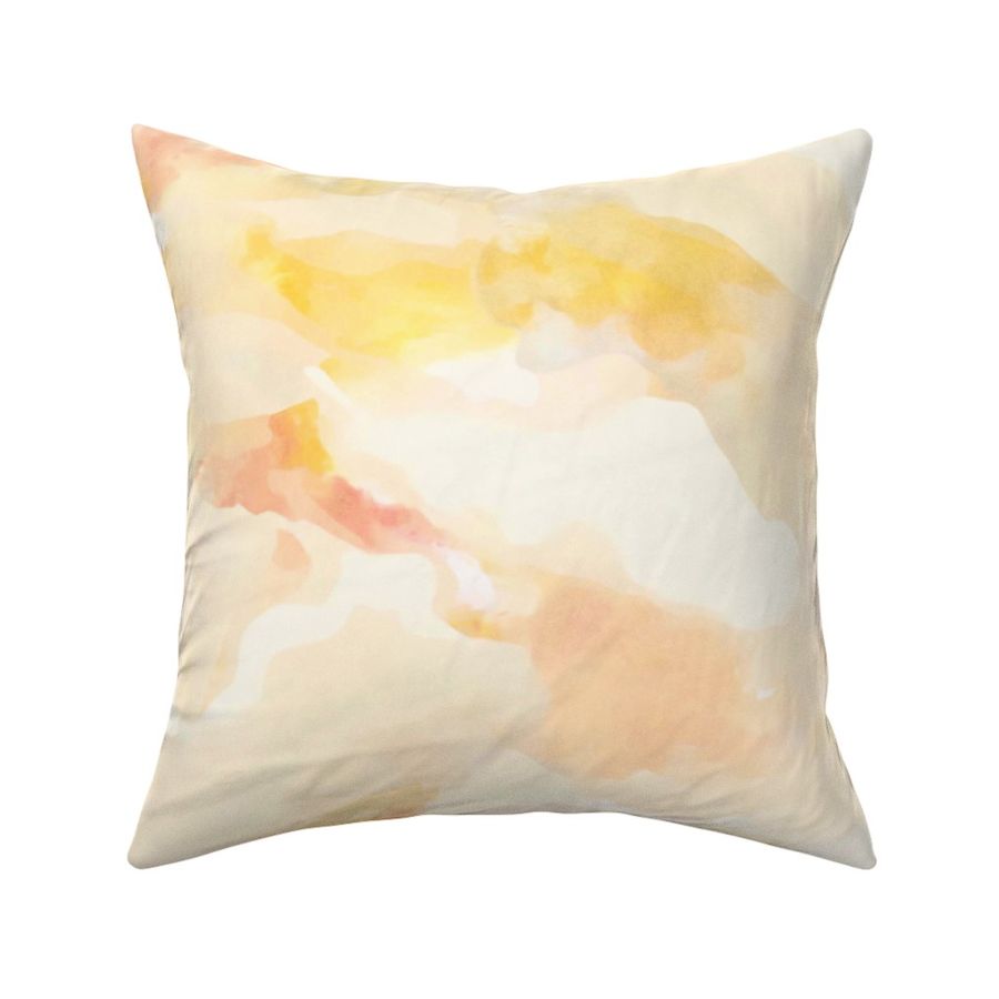 Hawaiian Sunrise Warm Minimalism Clouds by kedoki in watercolor half drop final