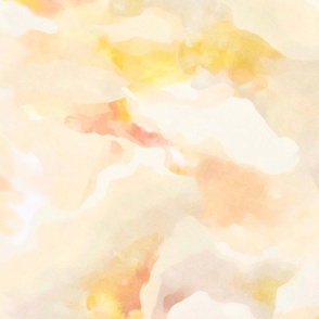 Hawaiian Sunrise Warm Minimalism Clouds by kedoki in watercolor half drop final