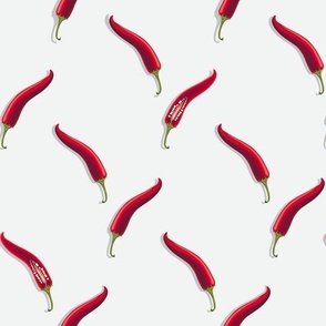 Hot peppers on a white background