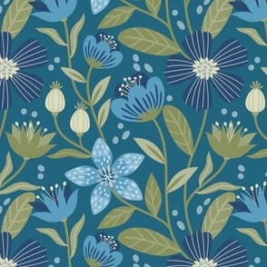 Floral | Georgian Bay - ‘2024 SW Blues & Greens Anthology’ Palette Coordinate