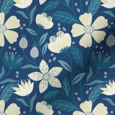 Floral | Indigo - ‘2024 SW Blues & Greens Anthology’ Palette Coordinate