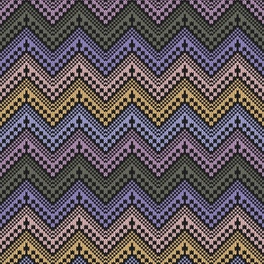 Knit  crochet zigzag pastels