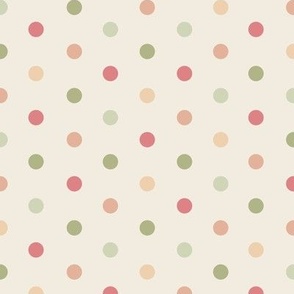 Useful Polka Dot | Peach Frost | Small Scale | Retro 