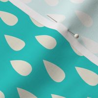 Raindance // medium print // Pop Princess Pearl Raindrops on Turquoise Temptation 