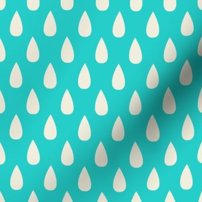Raindance // medium print // Pop Princess Pearl Raindrops on Turquoise Temptation 