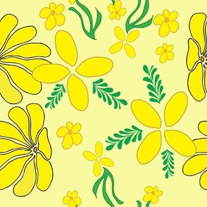 yellow spring flowers-02