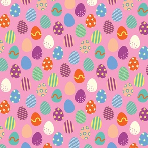 PATTERENED EASTER EGGS - PINK BRIGHT