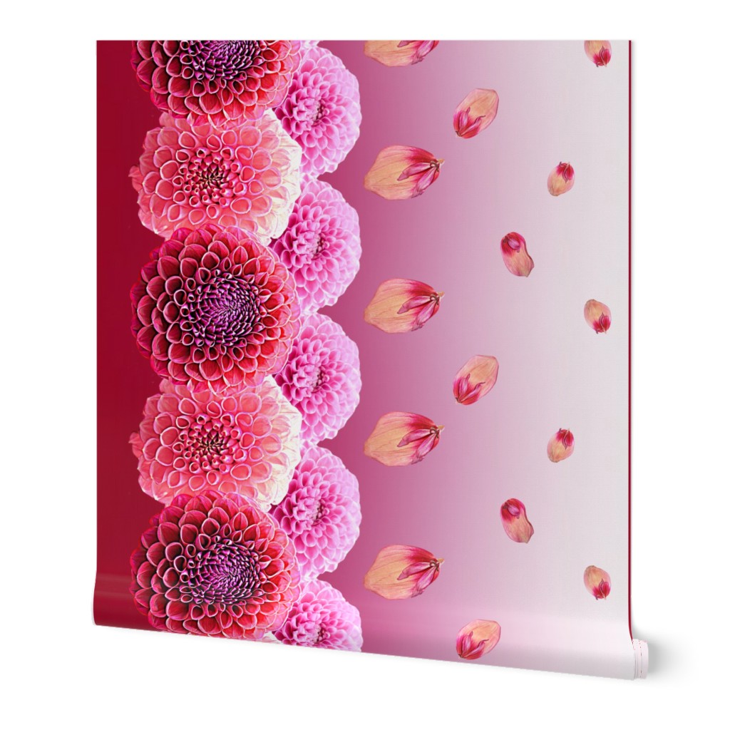 Dahlia Border Print ~ Perfectly Pink