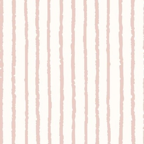 Medium_Hand-Drawn Light Dusty Pink Stripes on a White Background