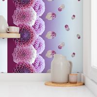 Dahlia Border Print ~ Plum Perfection