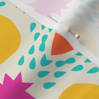 Sparky Splash // large print // Fun Tropical Colored Shapes on Pop Princess Pearl