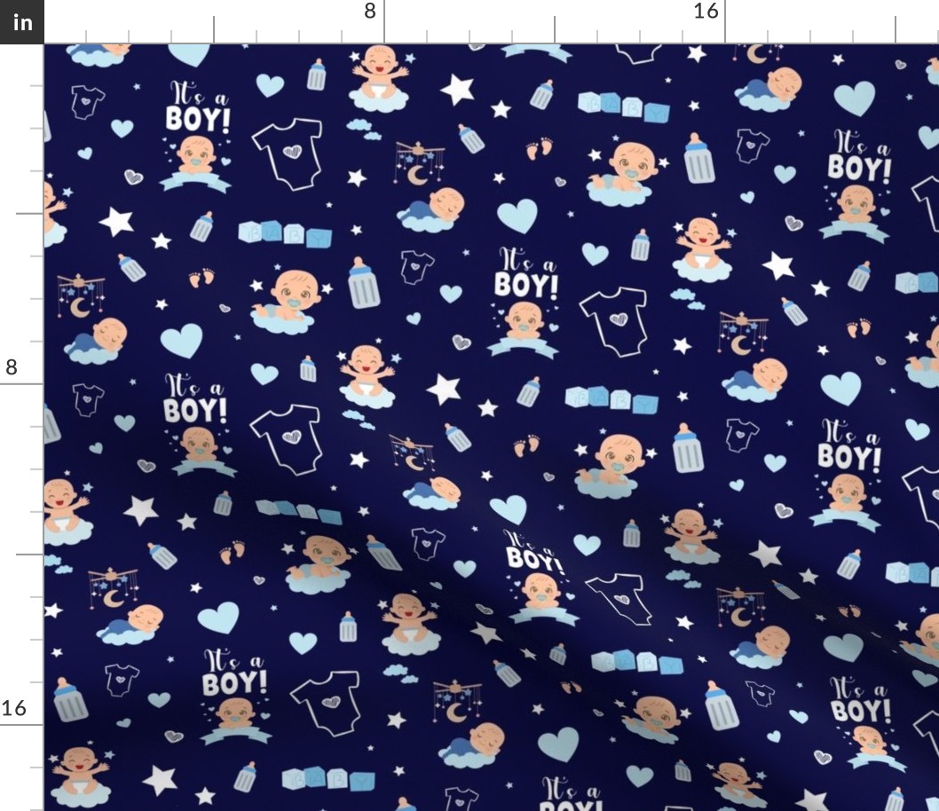 Navy Blue Baby Boy Nursery / Its a boy / neutral baby boy / modern baby / baby blue