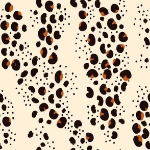 Brown Leopard spots on Cream